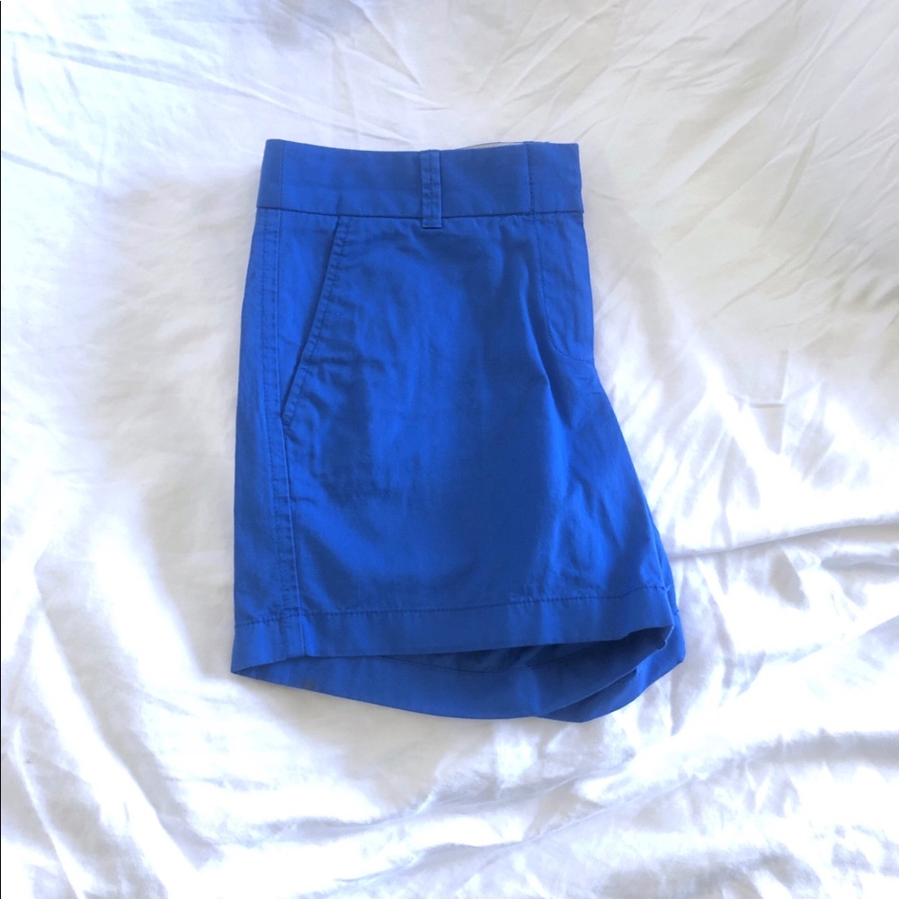 J. Crew Chino Shorts Size 2 Caribbean Blue - Picture 3 of 4